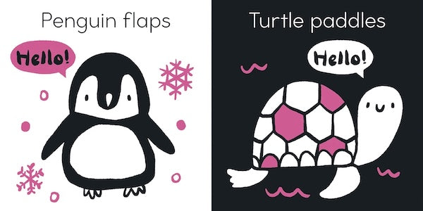 Hello Baby Animals! (A high-contrast book for babies)