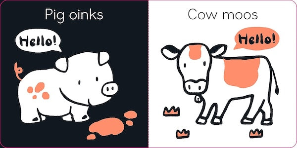 Hello Farm! (A high-contrast book for babies)
