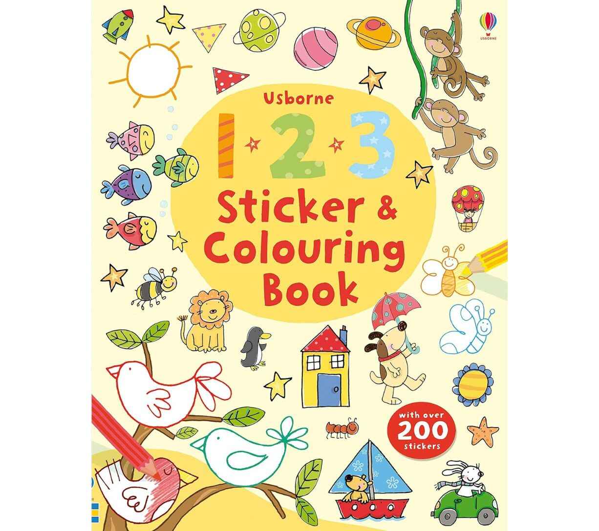 123 Sticker & Colouring Book