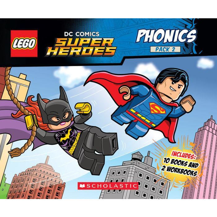 LEGO DC Superheroes - Phonics Box 2 (10 books and 2 workbooks)