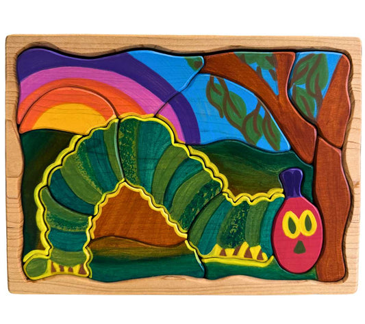 لغز اليرقة الجائعة جدًا المصنوع يدويًا