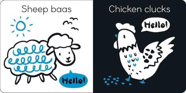 Hello Farm! (A high-contrast book for babies)