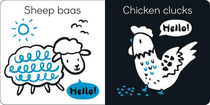 Hello Farm! (A high-contrast book for babies)