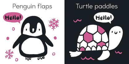 Hello Baby Animals! (A high-contrast book for babies)