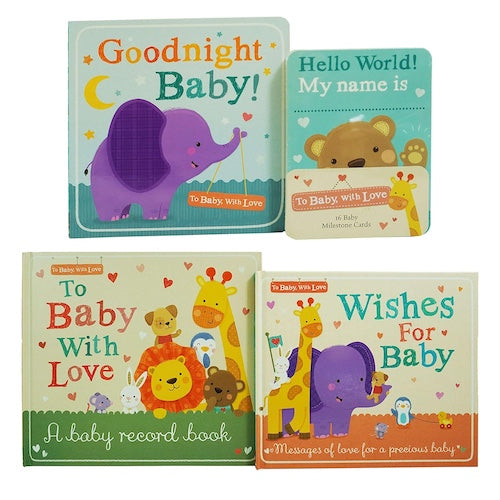 To Baby With Love Gift Set (4 Books Set With 16 Milestone Cards)