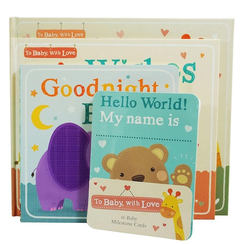 To Baby With Love Gift Set (4 Books Set With 16 Milestone Cards)