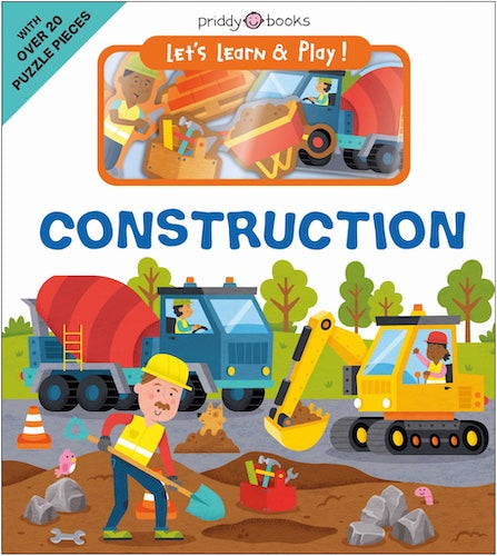 Let’s Learn & Play! Construction (Book & Puzzle Pieces)